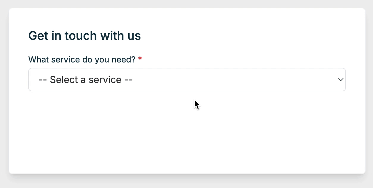 Before: Standard Contact Form
